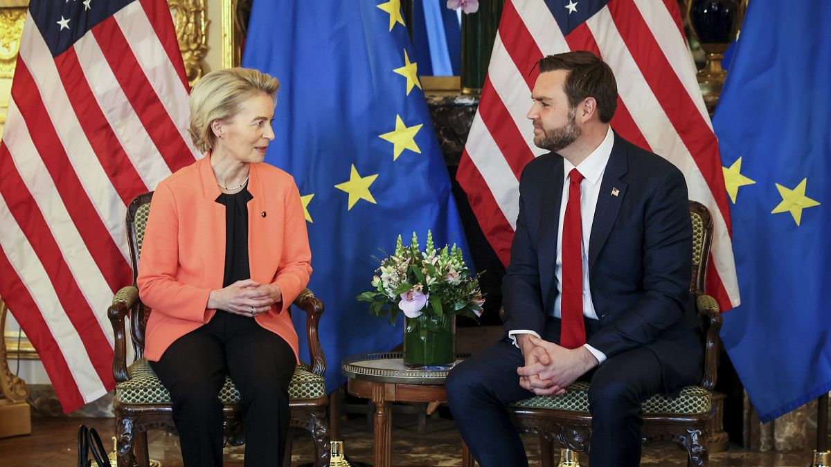 ‘We care about Europe,’ Vance tells von der Leyen as trade war looms