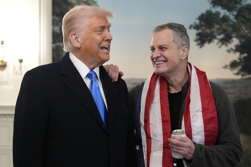 Prezydent Donald Trump, z Marciem Foglem w Białym Domu.