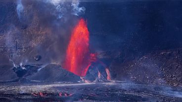 Kilauea volcano spews lava, Hawaii, USA, 11.02.2025