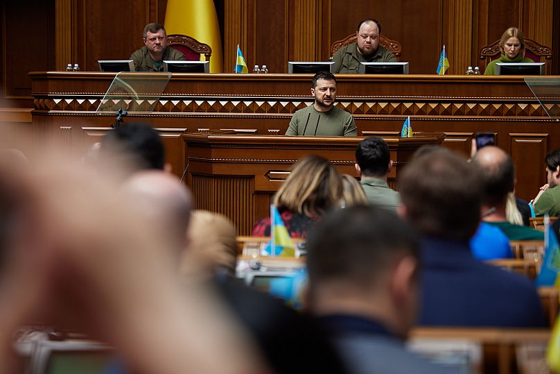 Zelenszkij az ukrán törvényhozásban