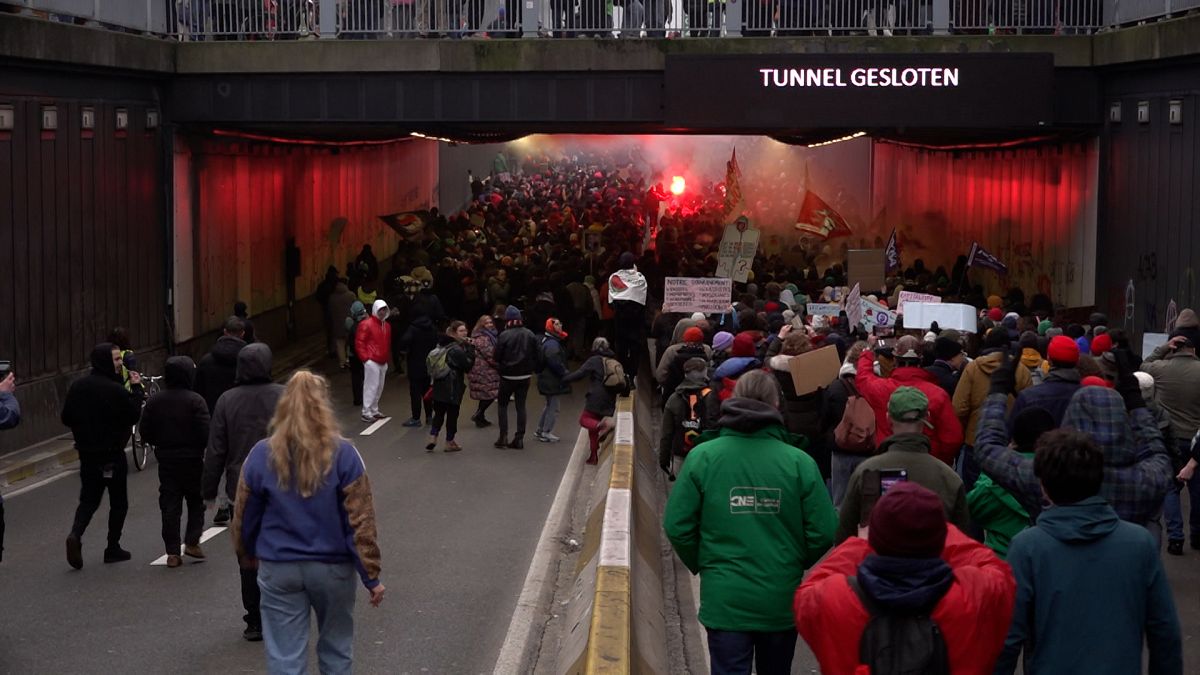 En Belgique, manifestation nationale contre le virage à droite du nouvel exécutif