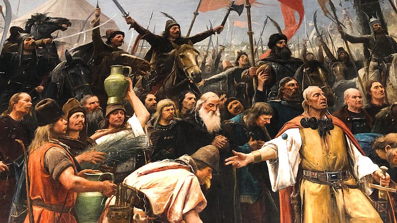 Munkácsy Mihály: Honfloglalás, 1893, részlet