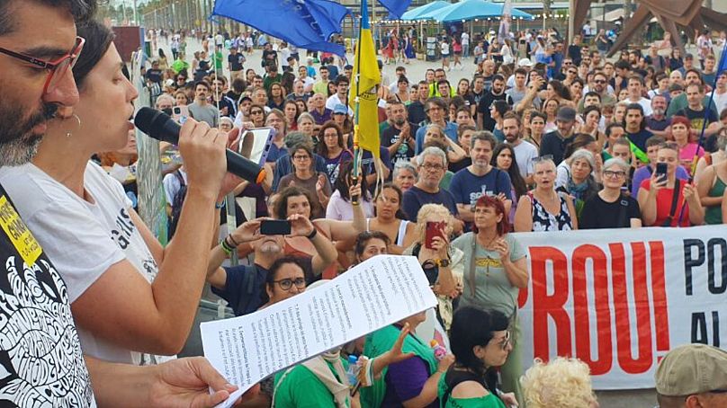 La ciudad española de Barcelona ha tenido varias manifestaciones por el turismo en masa durante 2024