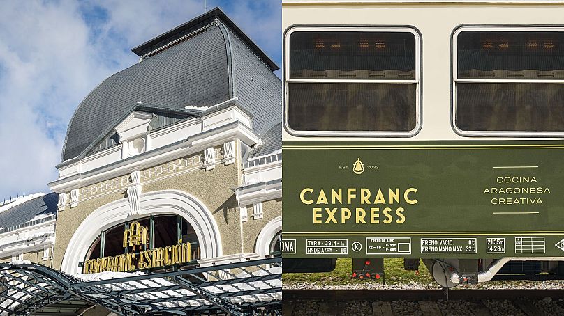 Tuck into Michelin-starred cuisine in a former railway carriage at Canfranc Estación, a Royal Hideaway Hotel  