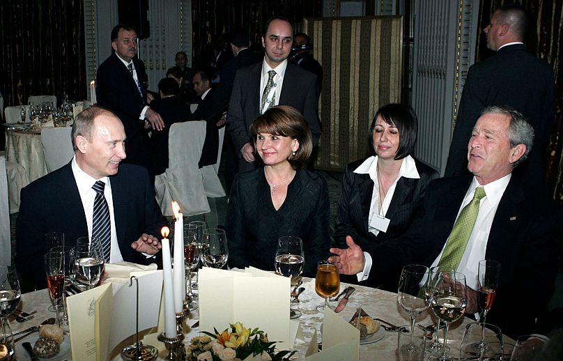 Putyin és Bush Bukarestben, 2008 április 3.