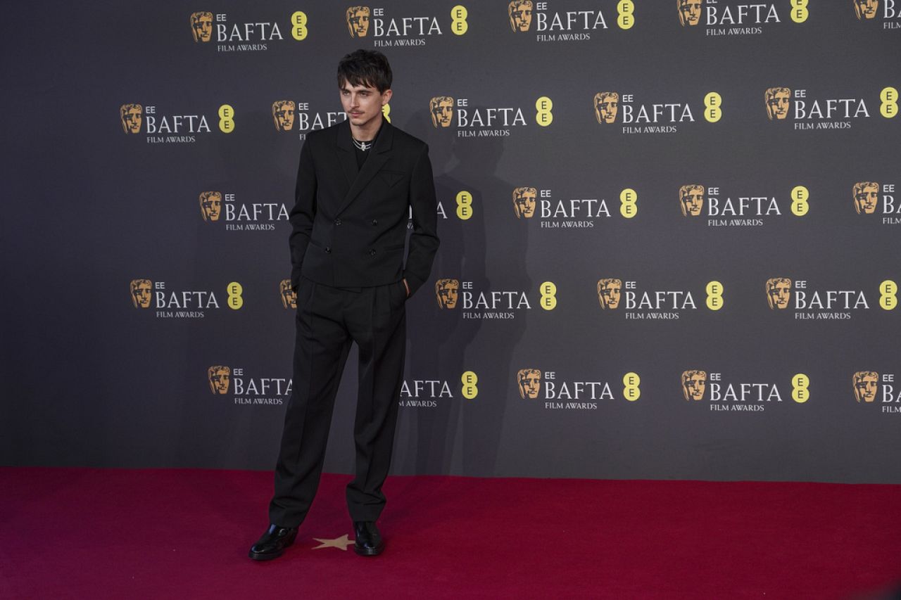 Timothée Chalamet, fresh off playing Bob Dylan in A Complete Unknown, kept it classic in all black.