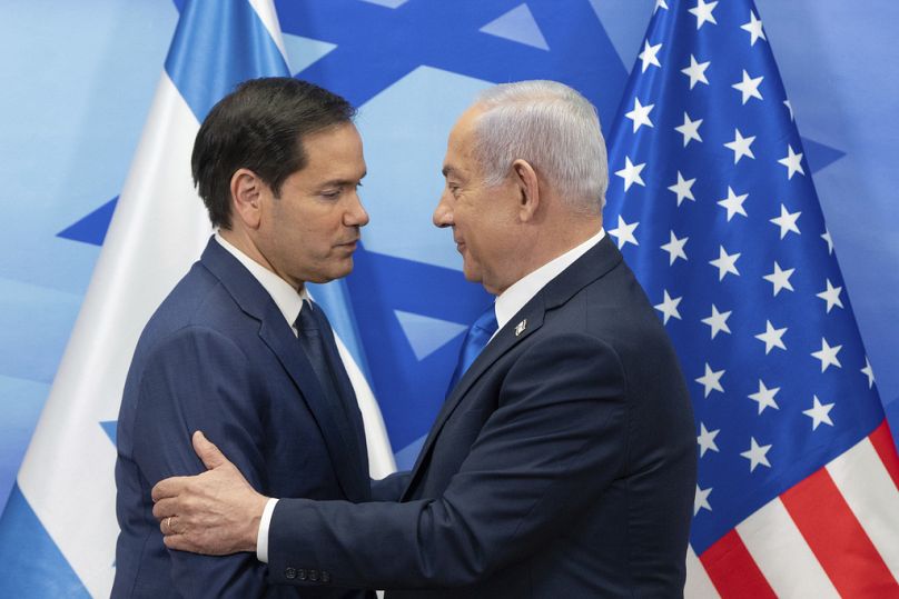 Rubio és Netanjahu Jeruzsálemben, 2025 február 16.