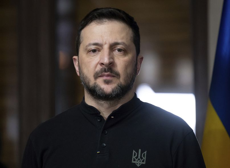 الرئيس الأوكراني فولوديمير زيلينسكي يصل ميونيخ، ألمانيا، السبت 15 فبراير/شباط 2025.