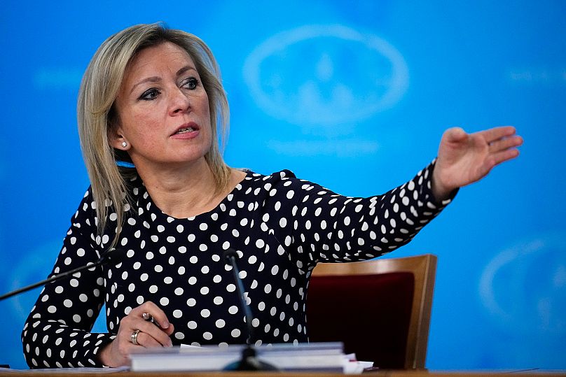 المتحدثة الرسمية باسم وزارة الخارجية الروسية ماريا زاخاروفا  في موسكو، روسيا، الخميس 18 يناير/كانون الثاني 2024