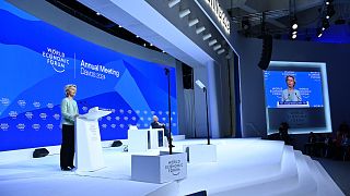 European Commission President Ursula von der Leyen at the World Economic Forum in Davos
