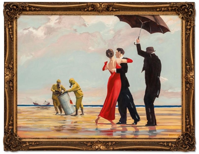 Crude Oil (Vettriano) by Banksy (2005)