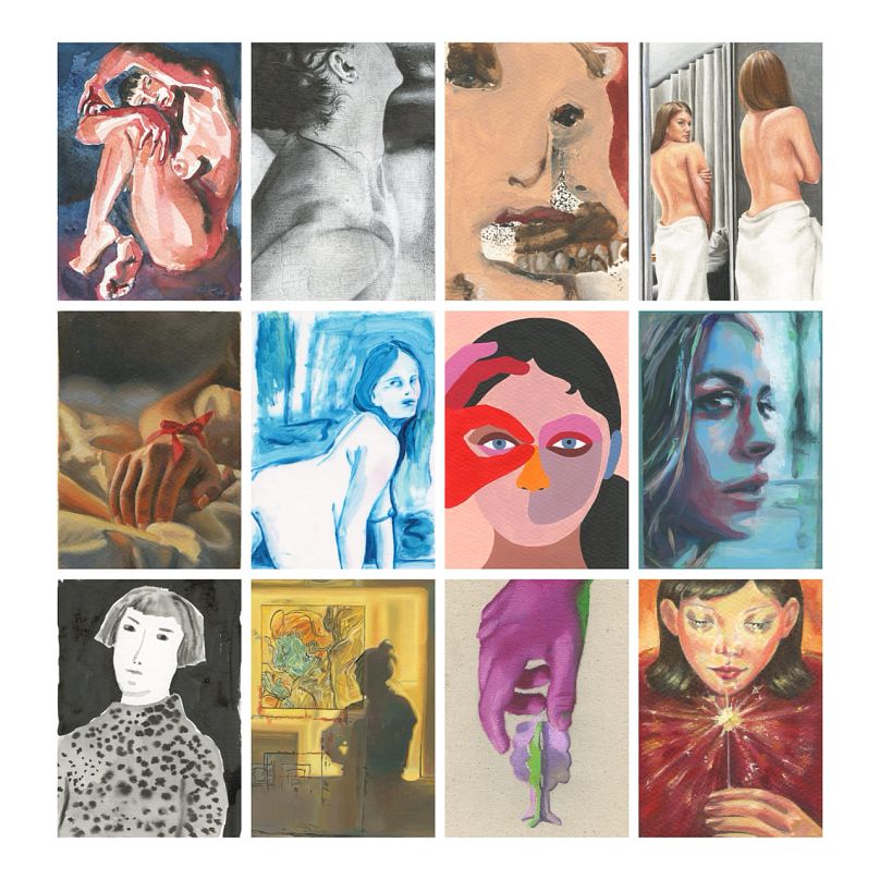 A selection of works as part of AOAP's International Women’s Day 2025 Auction.