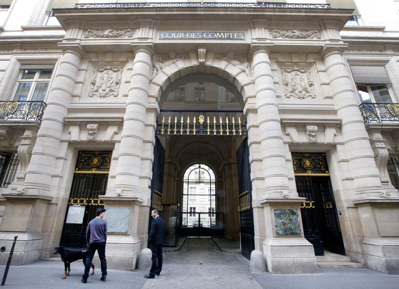 A view in front of the French Court of Auditors headquarters in Paris, 23 Oct 2014.