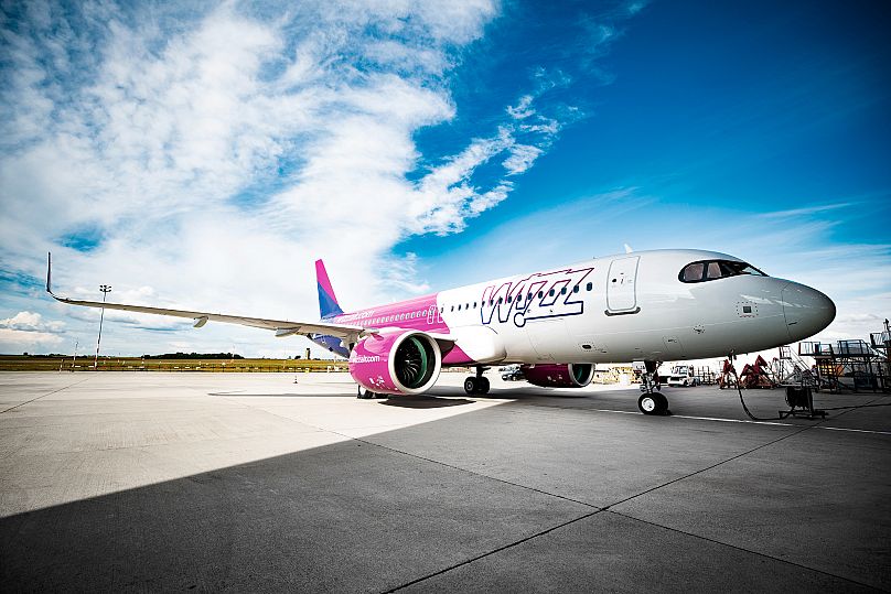 Wizz Air plane on tarmac: This budget airline offers an 'all you can fly' membership