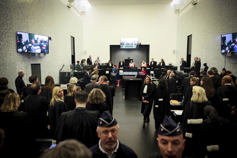 Palais de justice de Vannes, pour le procès du chirurgien français Joël Le Scouarnec, lundi 24 février 2025