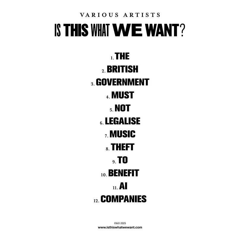 The 'Is This What We Want?' tracklist