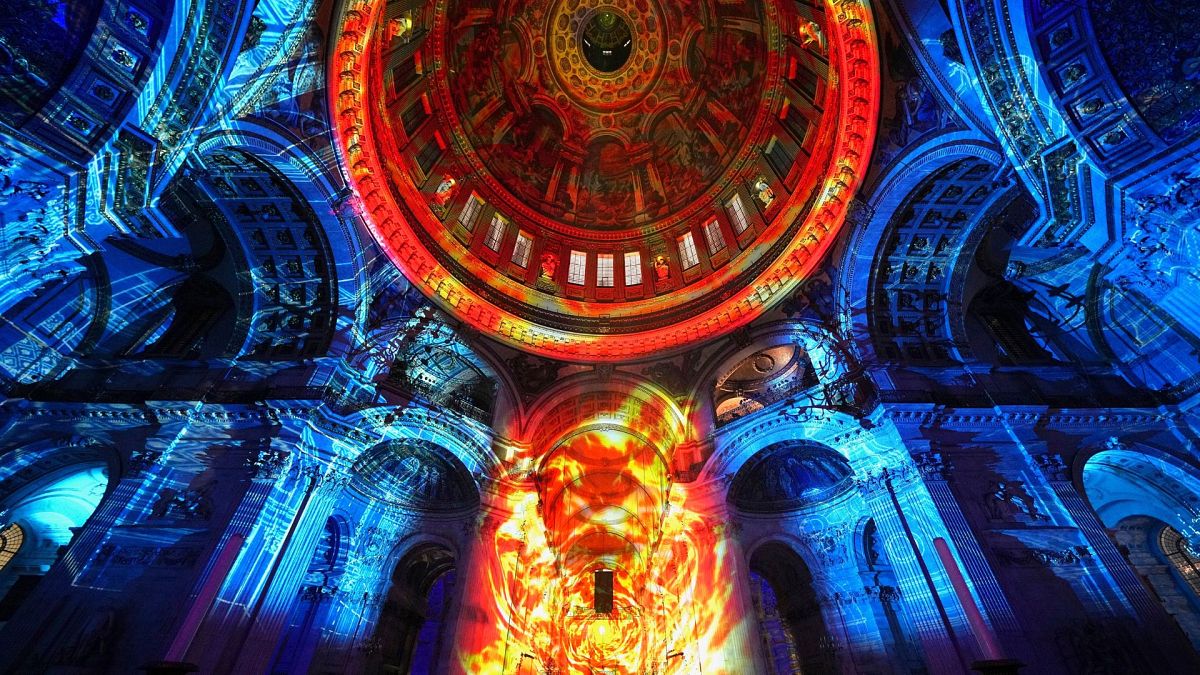 London's St. Paul’s Cathedral transformed by spectacular sound and light display