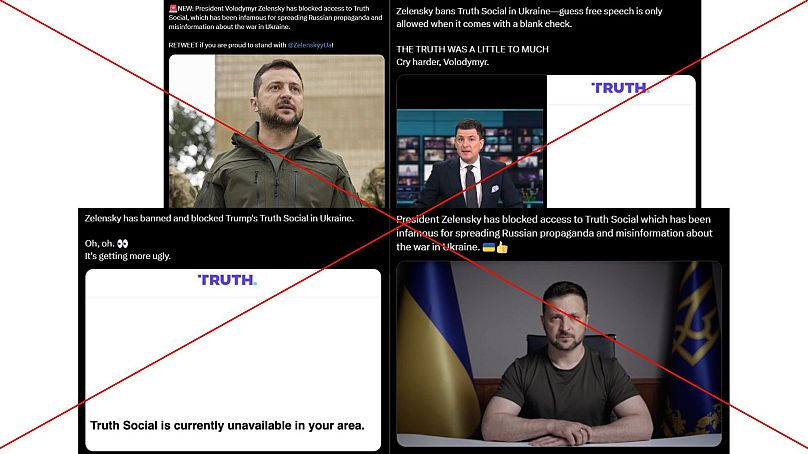 I post affermano falsamente che Zelensky ha bloccato Truth Social in Ucraina