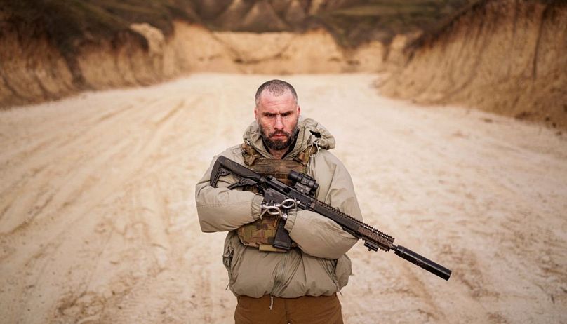 Andrii Rubliuk, a senior sergeant with a Ukrainian intelligence unit 