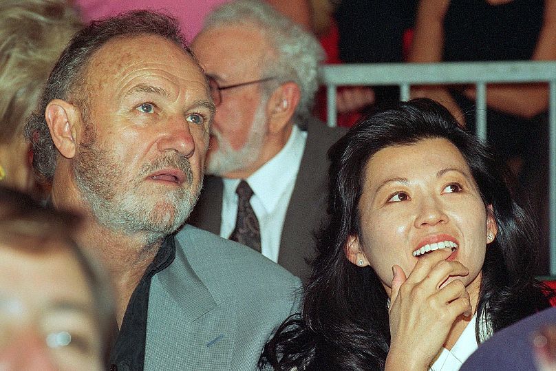  Actor Gene Hackman with wife Betsy Arakawa in June 1993