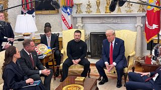 Ukrainian President Volodymyr Zelenskyy and US President Donald Trump at the White House, 28 February 2025