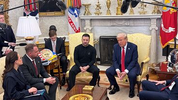Ukrainian President Volodymyr Zelenskyy and US President Donald Trump at the White House, 28 February 2025