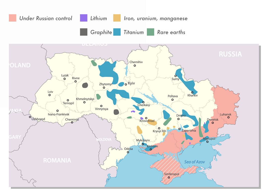 Quali minerali e terre rare possiede l'Ucraina e perché sono al centro