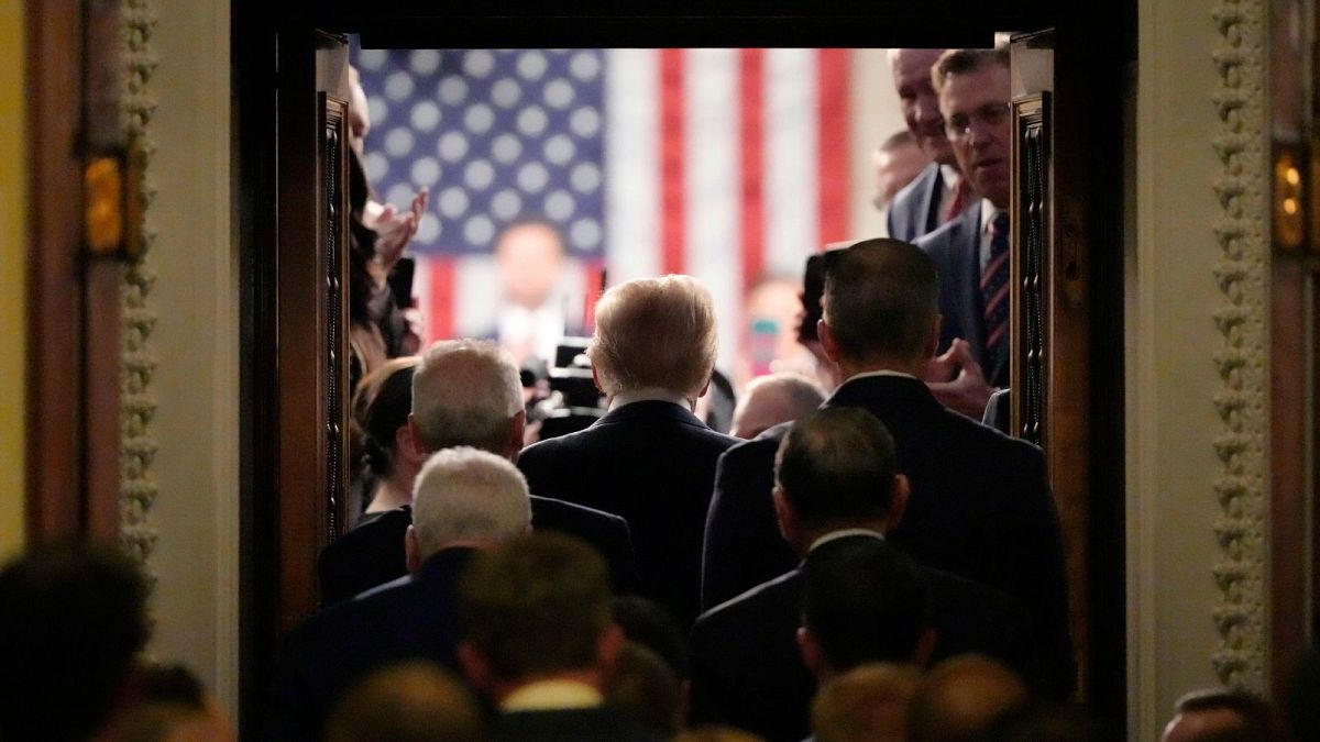 US President Donald Trump addresses Congress amid trade war and Ukraine aid pause