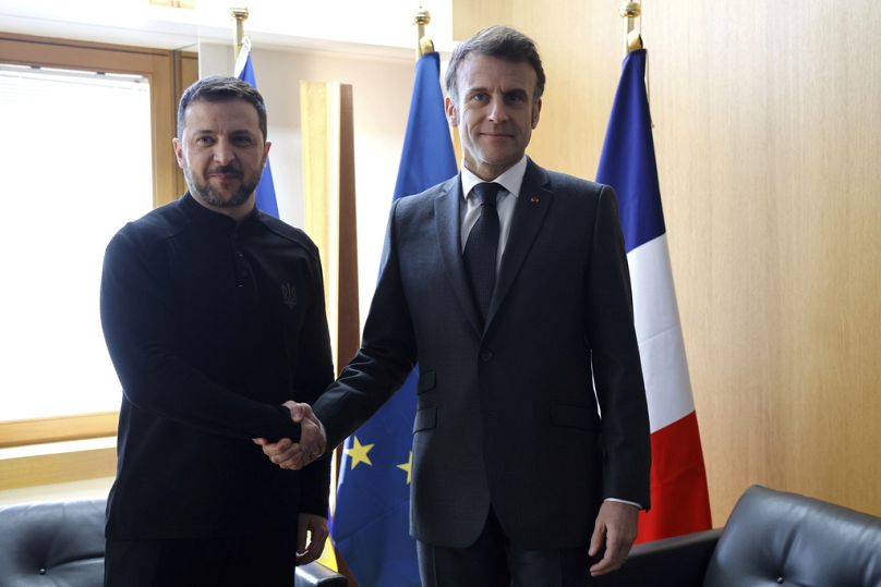 Zełenski i Macron rozmawiali w Brukseli, 6.02.2025