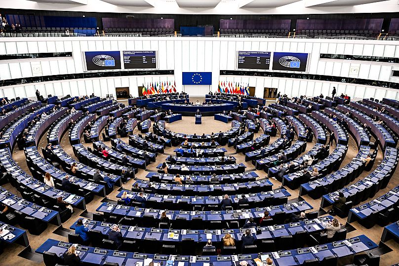 EU-Parlament in Straßburg, Frankreich, 22. Januar 2025