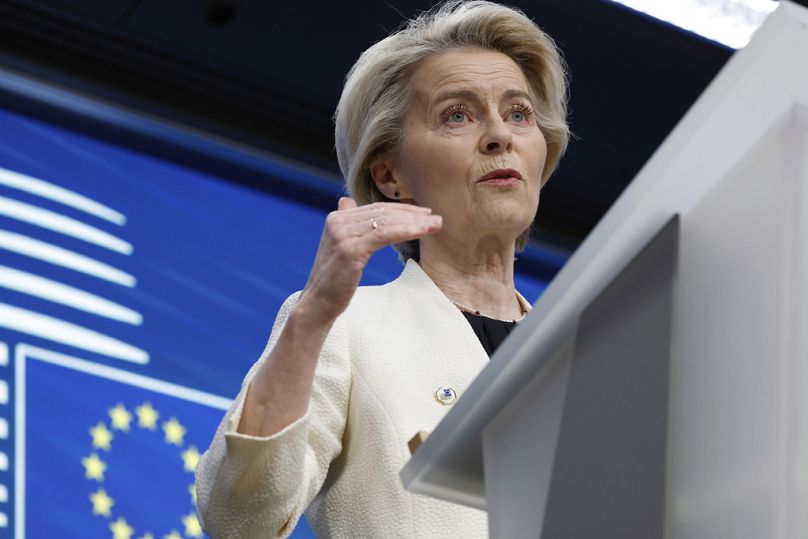 Ursula von der Leyen na spotkaniu z mediami