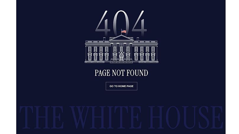 The address whitehouse.gov/es leads to an error message.