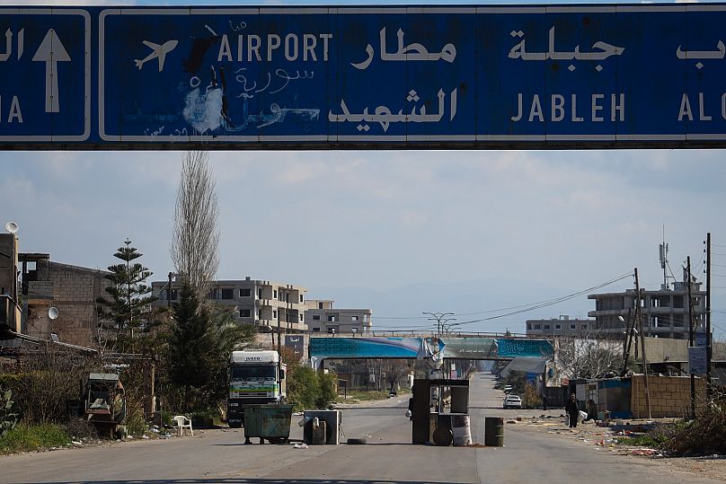 An abandoned makeshift checkpoint on the outskirts of Latakia, 10 March 2025