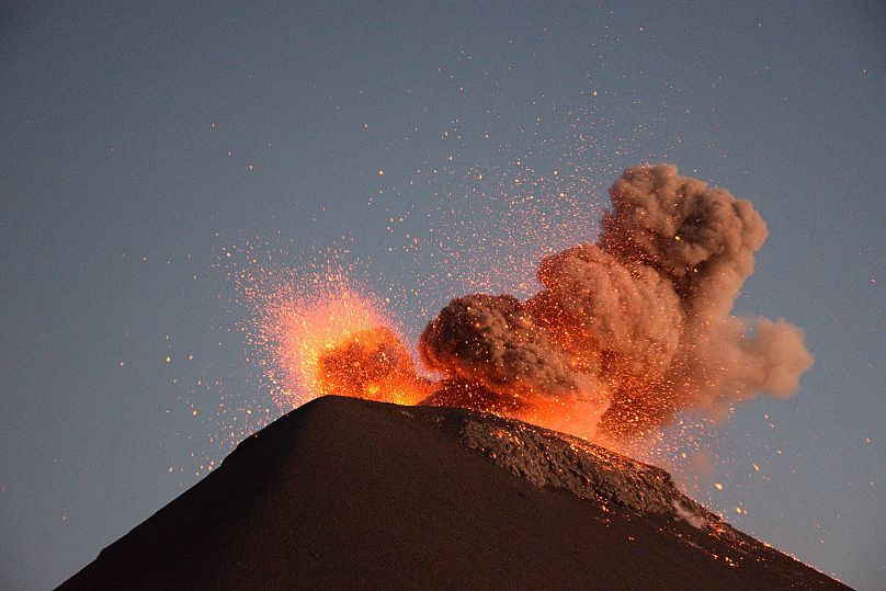 Volcano El Fuego, Guatemala, 14/04/2024.