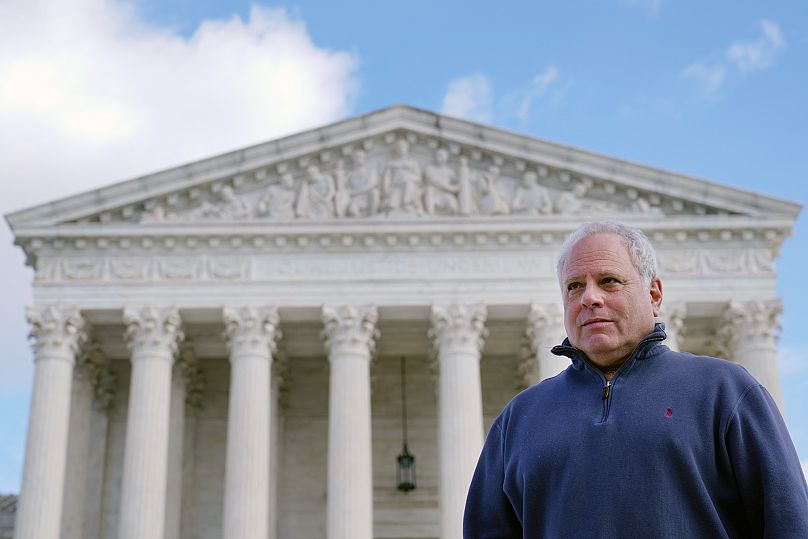 David Cassirer, great-grandson of Lilly Cassirer Neubauer, in front of the Supreme Court