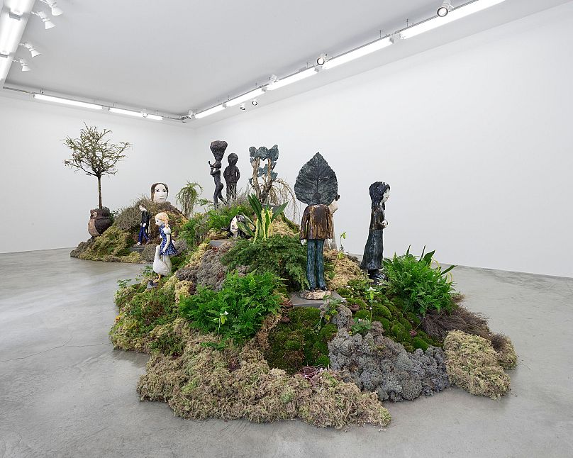 Klara Kristalova, View of the exhibition Camouflage at Perrotin Paris