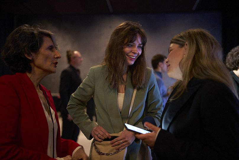 Mocna reprezentacja Euronews z wielu stolic. Od lewej: Manuela Scarpellini, Aleksandra Gałka - Reczko, Pilar Montero Lopez, 13.03.2025, Warszawa