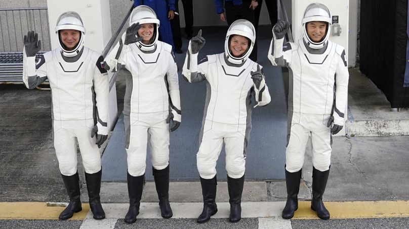 Kozmonot Kirill Peskov, astronot Nichole Ayers, astronot Anne McClain ve JAXA astronot Takuya Onishi.