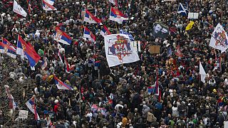 Tens of thousands attend anti-government protest in Serbia's capital