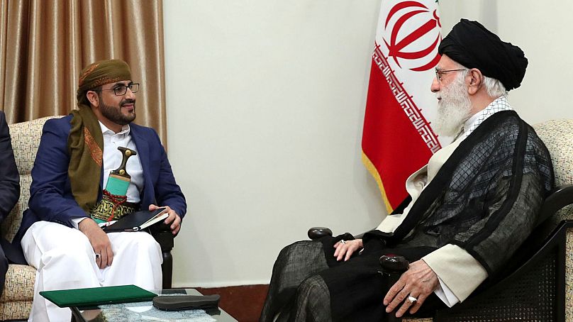 دیدار علی خامنه‌ای، رهبر ایران با یک عضو ارشد حوثی‌ها در تاریخ ۱۳ اوت ۲۰۱۹