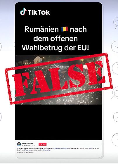 False post on X claiming to show Romanians marching against the EU