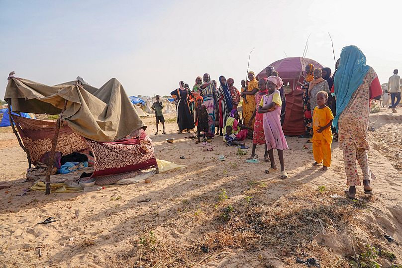 Sudanese refugees arrive in Acre in Chad, 6 October, 2024