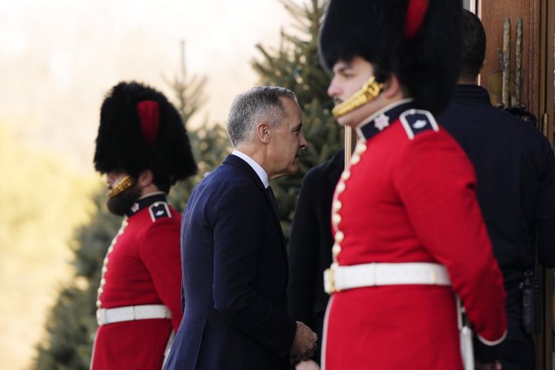 Mark Carney az ottawai eskütételre érkezik, 2025. március 14-én