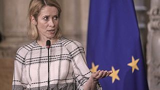 Šef vanjske politike Europske unije Kaja Kallas govori tijekom konferencije za novinare s egipatskim ministrom vanjskih poslova Badr Abdelatty, u palači Tahrir u Kairu, Egipat, u nedjelju, ožujak 