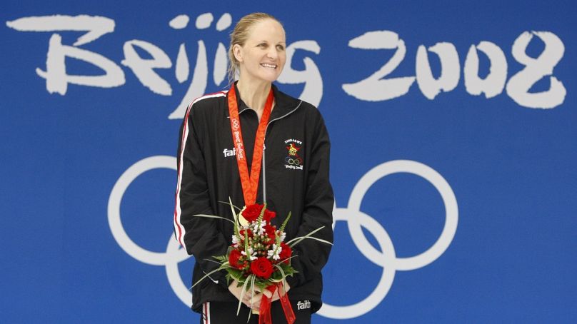 … és már az aranyéremmel a nyakában 2008. augusztus 16-án