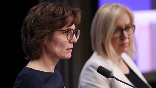 From left to right: EU environment commissioner Jessika ROSWALL, Polish environment minister Paulina HENNIG-KLOSKA