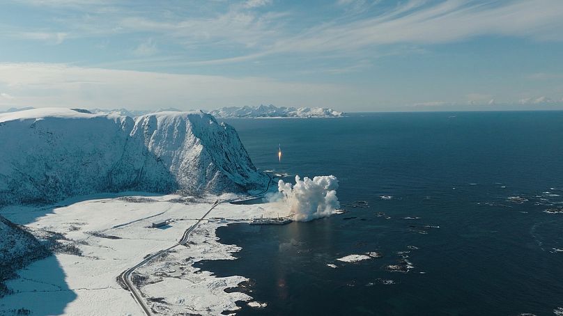 Le site de lancement spatial d'Andoya, en Norvège, le dimanche 30 mars 2025.