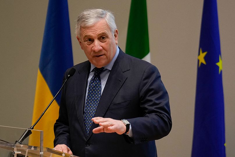 Le ministre italien des Affaires étrangères Antonio Tajani participe à une réunion sur la reconstruction de l'Ukraine, à Milan, en Italie, le mercredi 5 mars 2025.