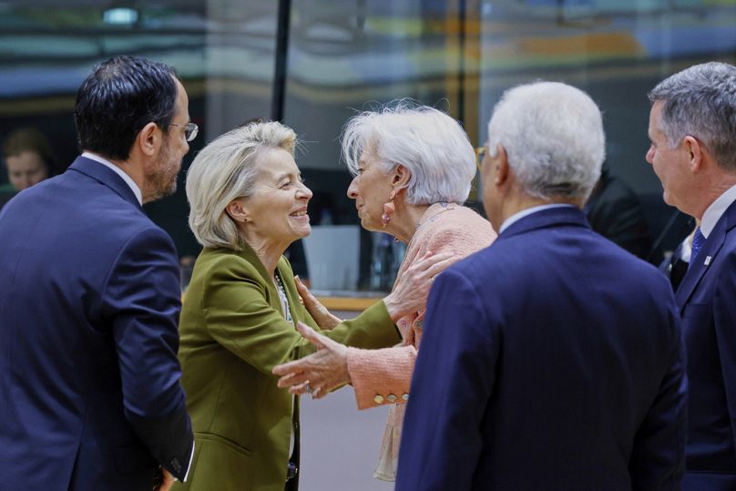 Lagarde és Ursula von der Leyen EB-elnök, Brüsszel, 2025 március 20. 