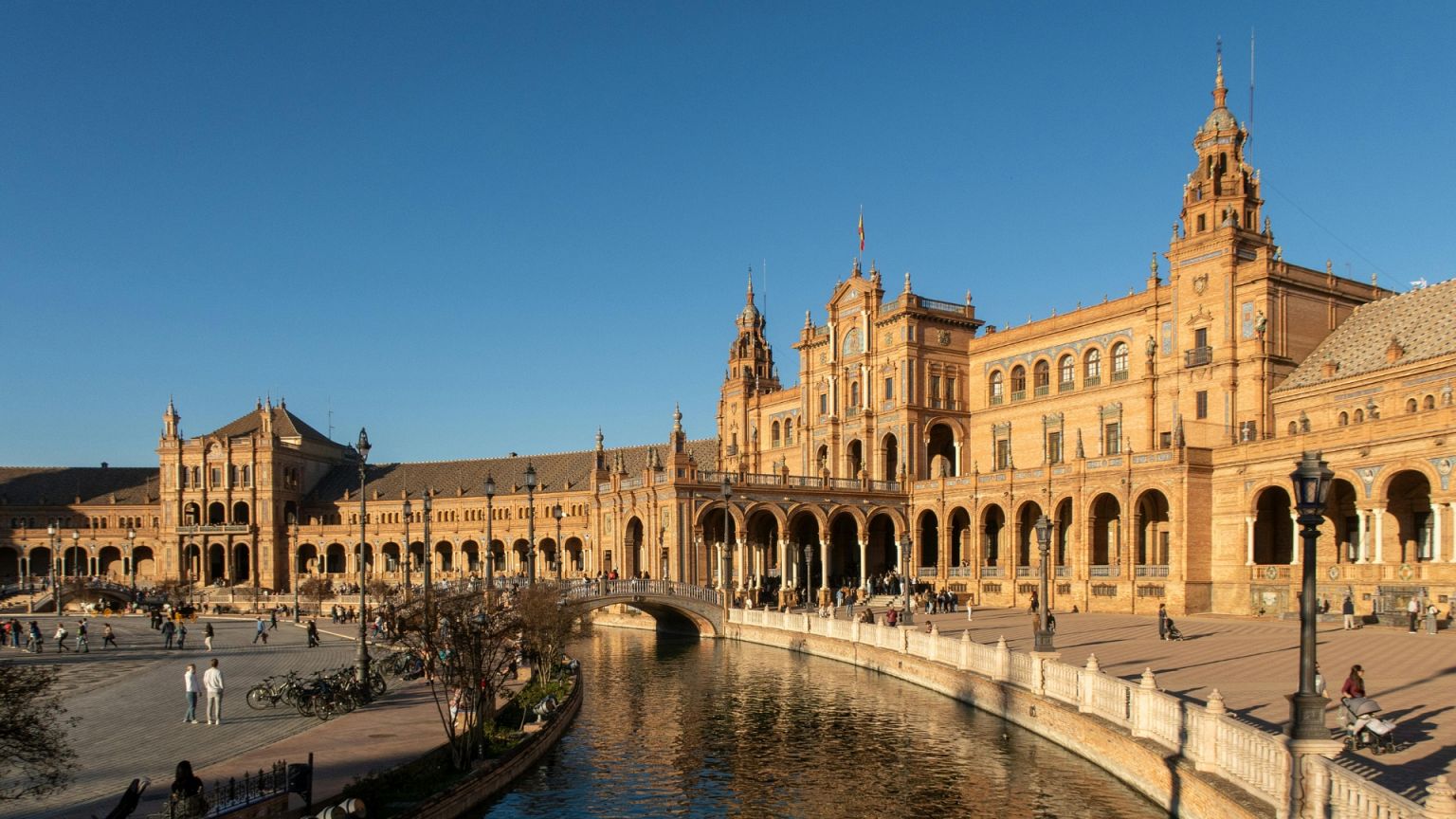 Seville's Plaza de Espana has been featured in several films including Star Wars: Episode II – Attack of the Clones.